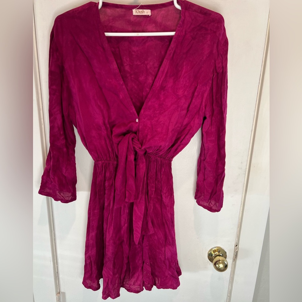 Khush maroon wrap dress